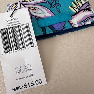 Vera Bradley Peacock Garden Card Holder
